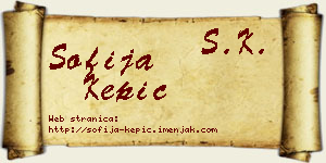 Sofija Kepić vizit kartica